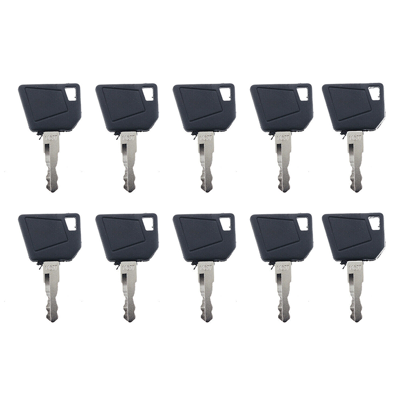 Funktioniert gut mit JCB Bobcat Bomag Caterpillar Dynapac Ford Gehl Hamm Hang Moxy New Holland Rayco Sky Trak Terex - 10 Stück Zündschlüssel 14607 442, 455, LG200, LG500