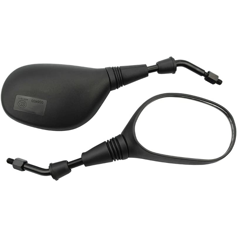 Kompatibel mit 50cc 70cc 90cc 110cc 125cc 150cc 200cc 250cc Scooter ATV Schmutzrad - 2 Stk 10mm Schwarz Kunststoff Rückspiegel