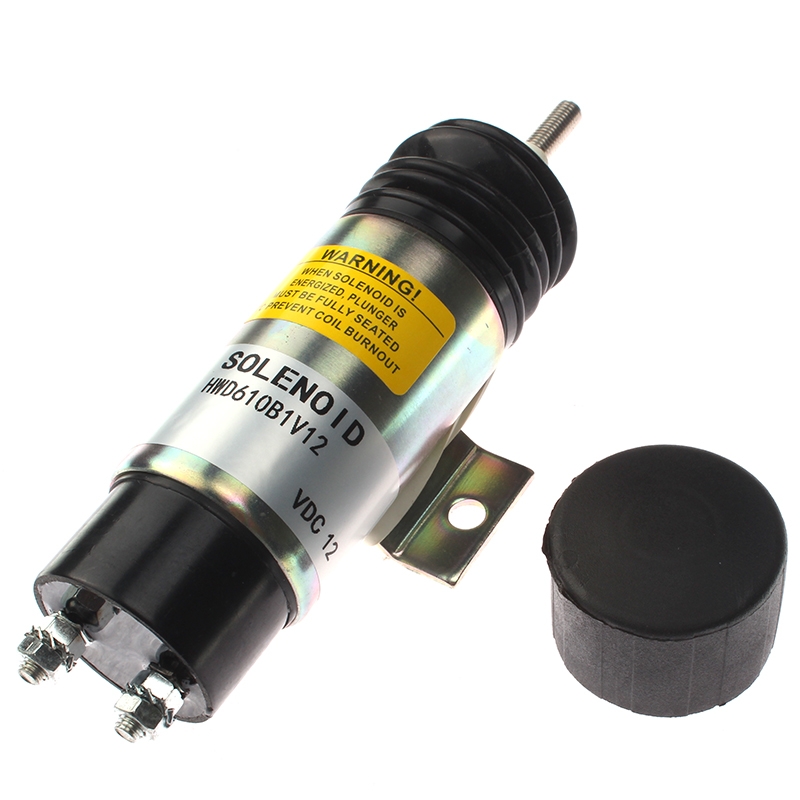 Hergestellt für Kubota D905 Motor - 2 Terminals 12V Dual Coil Pull Solenoid D610-B1V12 D610B1V12