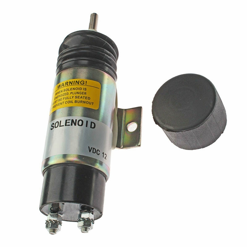 Perfekter Ersatz für Kubota D905 Motor - 2 Terminals 12V Dual Coil Pull Solenoid D610-B1V12 D610B1V12