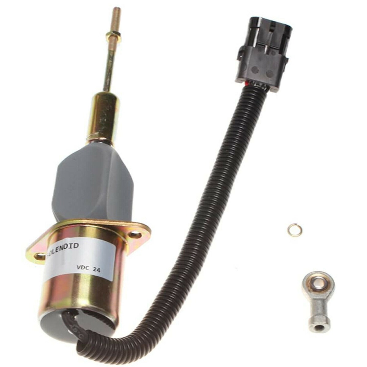 Hergestellt für John Deere Bagger 892ELC - 24V Elektrische Kraftstoffanschlag ShutOff Solenoid RE53560