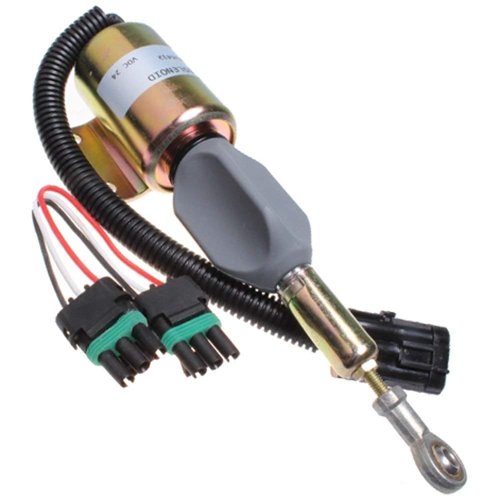 Speziell für John Deere Bagger 120 160LC 200LC 230LC 230LCR 270LC Cummins 6CT - 24V Fuel Shutdown Solenoid Ventil RE502474 3926412 SA-4257-24 SA425724 120,160LC,200LC,230LC,230LCR,270LC