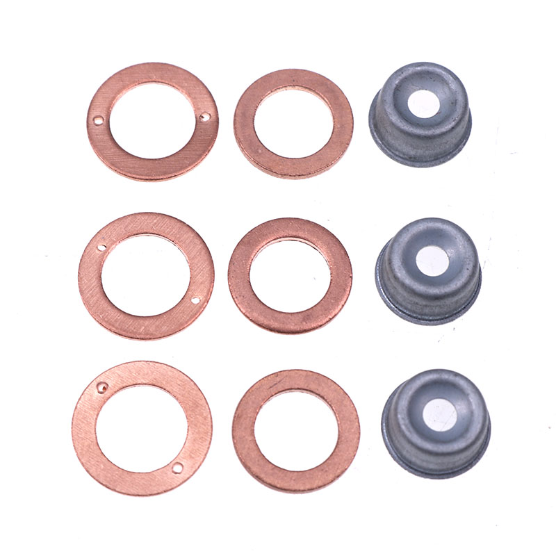 Hergestellt für Kubota Motor D662 D722 - 3 Zylinder Injector Seal Kit mit Heat Shield 19077-53650 1907753650 19077-53652 1907753652
