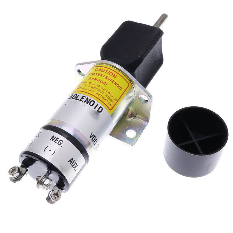 Engineered for Synchro Start Kubota DF-750 12V - 3 Terminals Fuel Shutoff Solenoid 1504-12C2U1B1S1 150412C2U1B1S1 1504-12C2U1B1S1A SA-4996 150412C2U1B1S1A SA4996