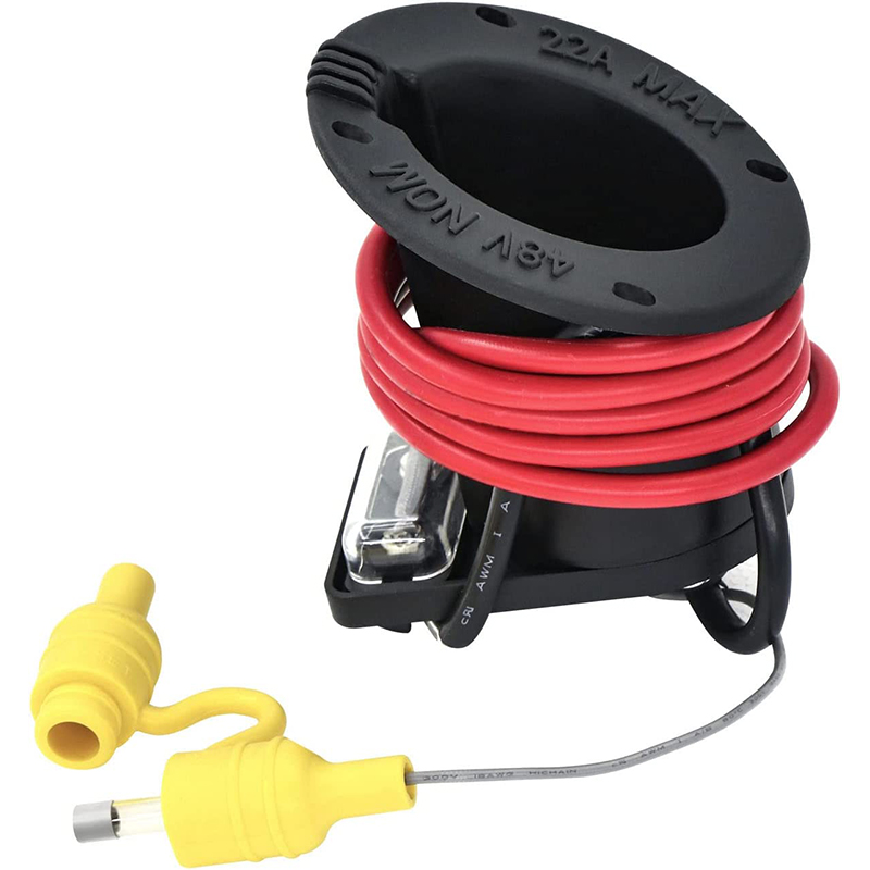 Funktioniert gut mit Club Car Golf Cart 2000 - Up - 48 Volt Ladeger?t Receptacle und Fuse Kit 1018021-01 1018468-01 101802101 101846801 5-078 SP101802101