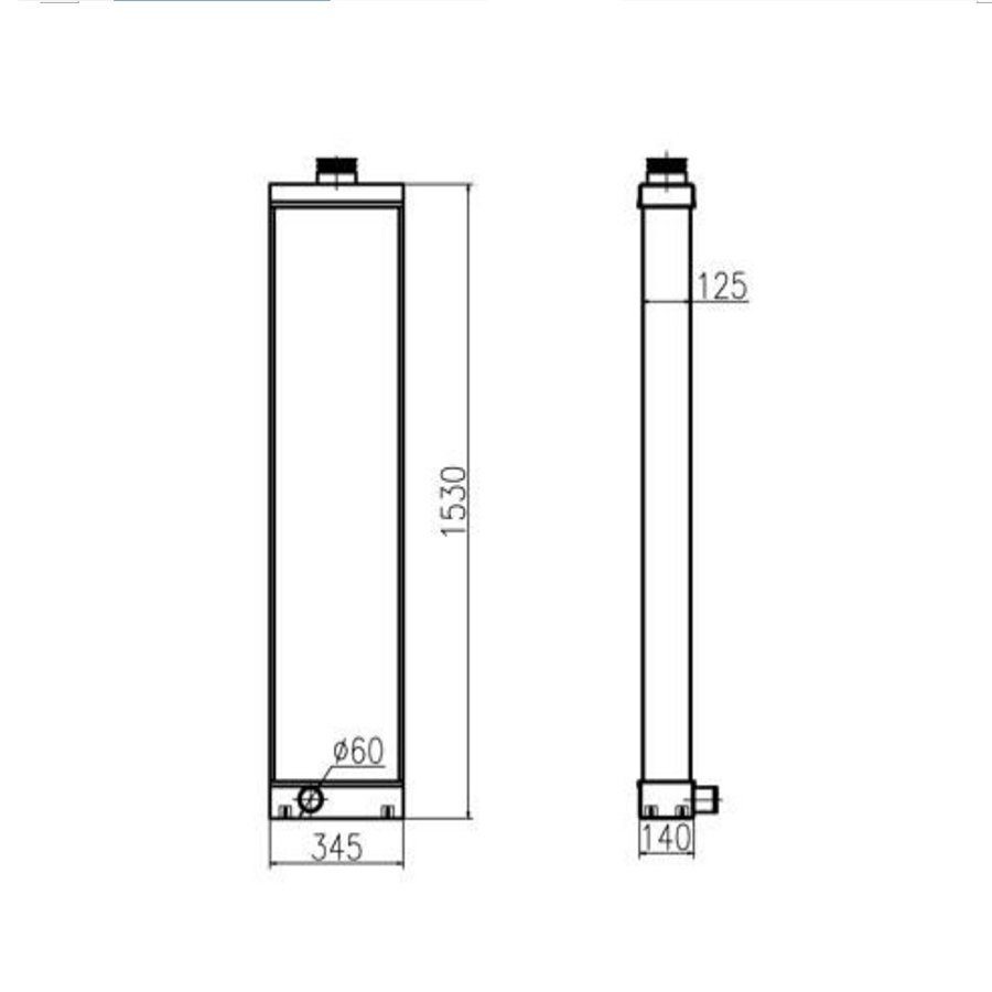 Kompatibel mit Komatsu Dump Truck HD785-7 Water Tank Radiator Core ASS'Y 561-03-81652 561-03-81651 5610381652 5610381651