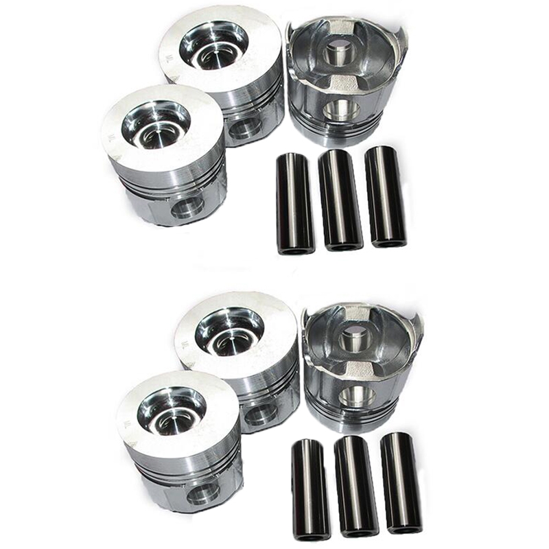 Funktioniert gut mit Komatsu S6D108 S6D108-1 Motor PC300-5 PC300-6 Bagger - 6 Stück Kolben mit Kolbenpin PC300-5, PC300-6