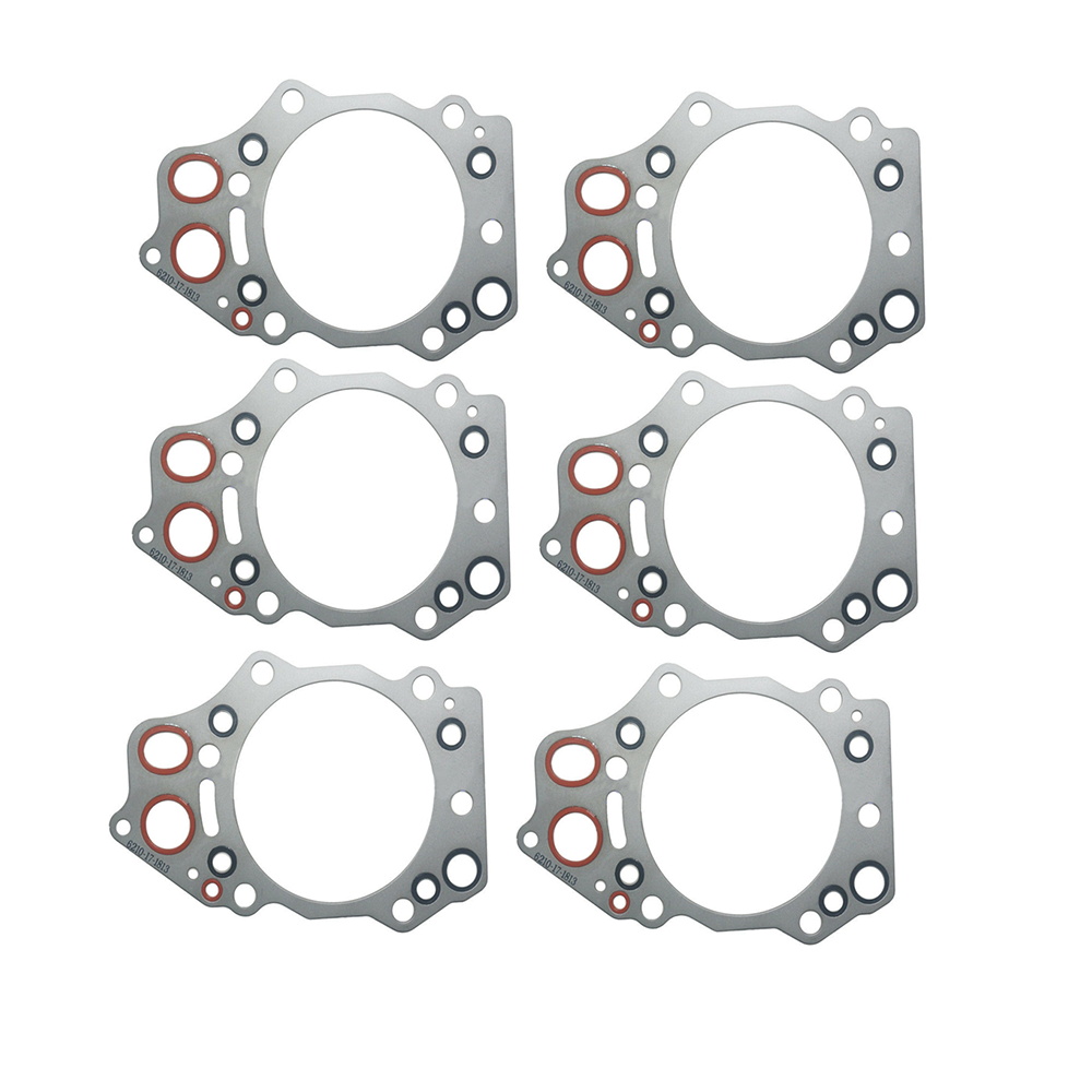 Funktioniert gut mit Komatsu Motor 6D140 S6D140 - 6pcs Motorzylinder Kopfdichtung 6210-17-1813 SA6D140