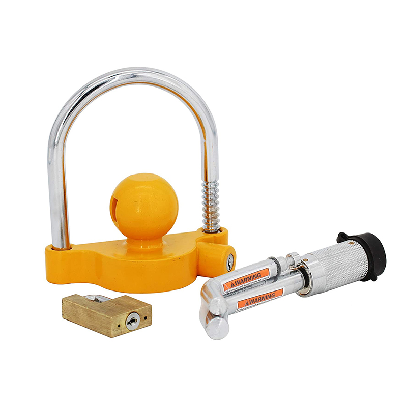 Kompatibel mit Towing Anti-Theft Lock Kit 7014700 Universal-Kopplerschloss doppelt Pin Bent Lock Coupling Lock Messing
