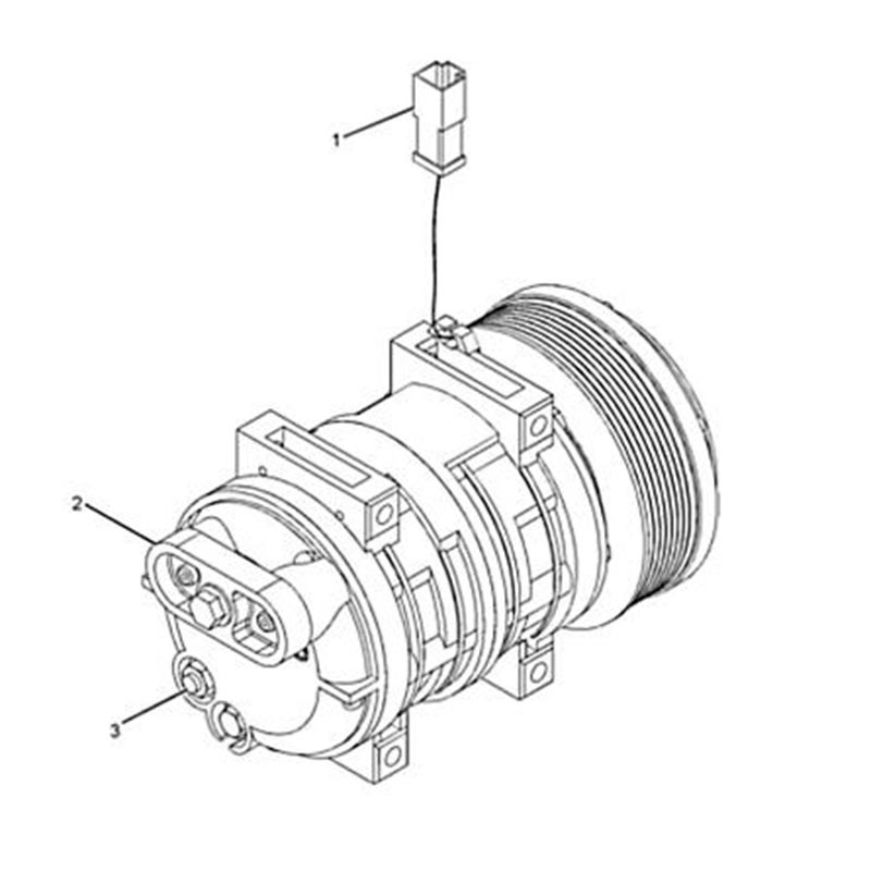 Funktioniert gut mit Caterpillar CAT 994F 994H 793D Motor 3516B 3516 - A/C Kompressor 217-4448 2174448 CA2174448 994F, 994H