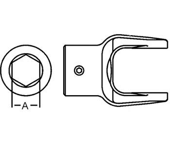 Entwickelt für CASE IH - Aftermarket D128518 Yoke Hexagon Bore mit Set Schraube implementieren