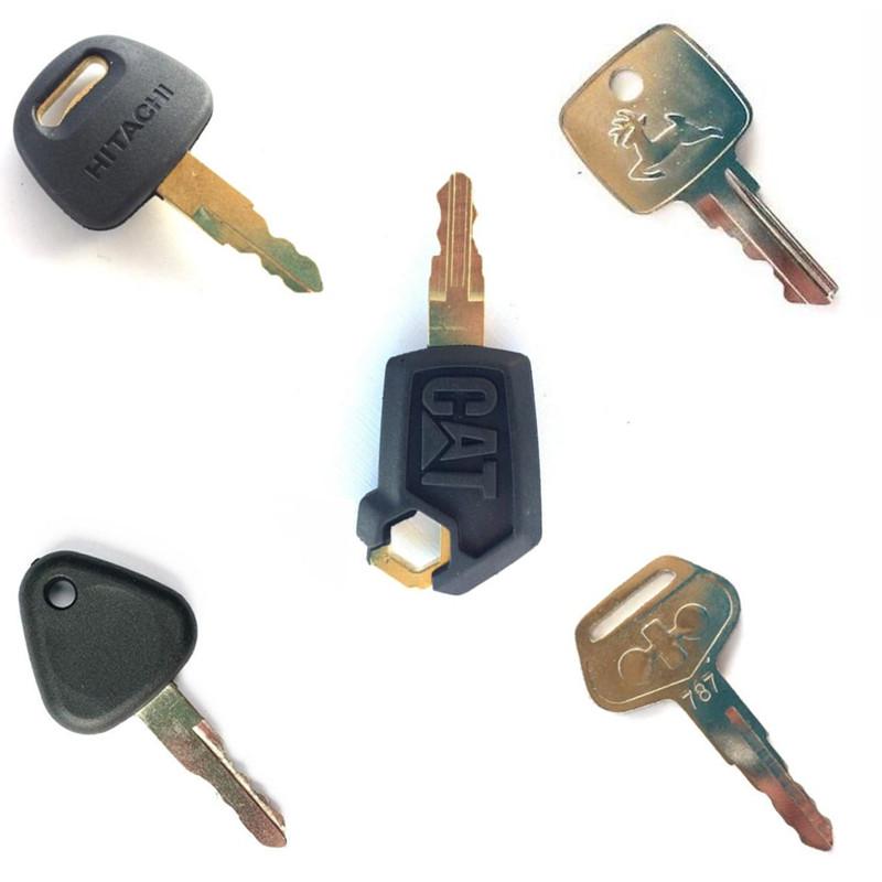 Kompatibel mit Aftermarket Schwere Ausrüstung Schlüsselset - 5 Schlüssel Caterpillar 5P8500 John Deere AR51481 Volvo 777 Schlüssel Komatsu 787 Schlüssel Hitachi H800 Schlüssel