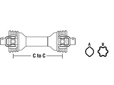 Optimiert für 1 3/8" 21 Spline QD Yokes Fits 2400 Serie Traktor - Aftermarket W240012100202-A Driveline