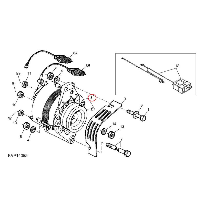 Passt auf John Deere Engine 4045 6059 6.8L Lader 240 250 260 270 - Wechselstromrichter RE506197 CD3179DF 2,9 L CD3179TF 3179 2,9L 4039TF001 4039 3,9L 4045DF001 3,9 L 4,5 L 4045TF001 4039DF001 4039DF002 4,5L 4045TF092 4045DF092 4239 6059DF092 5,9L 5,9 L 6,