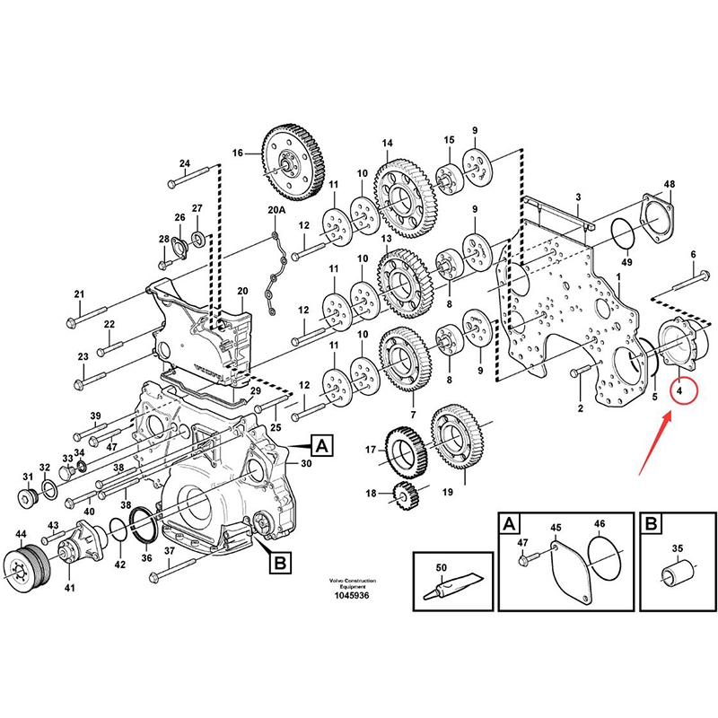 Entwickelt für Volvo EC330B EC330C EC360B EC360C EC360CHR EC460B EC460C EC460CHR PL4608 PL4611 - Lagergeh?use VOE11128611 VOE 11128611 EC330B, EC330C, EC360B, EC360C, EC360CHR, EC460B, EC460C, EC460CHR, PL4608, PL4611