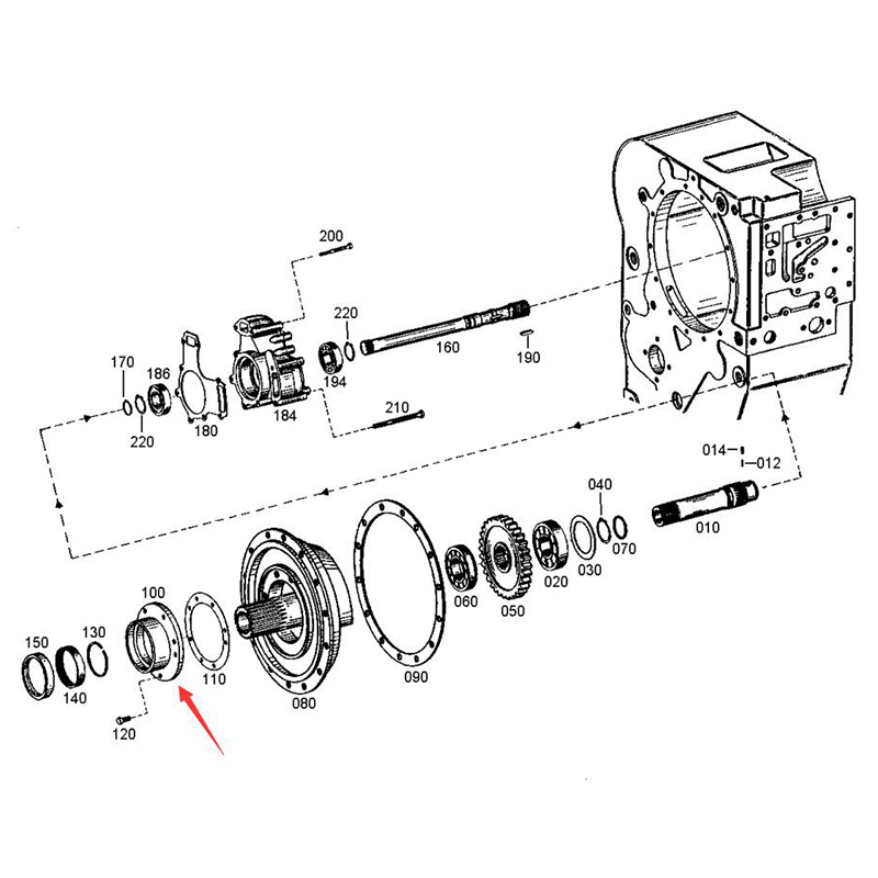 Speziell für ZF Getriebegetriebe 4WG180 4WG200 SDLG Radlader LG958L ZL50E - Lagersitz 4642301136 4642 301 136 4WG180, 4WG200, 6WG180, 6WG200