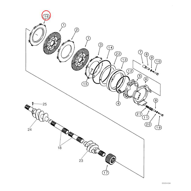 Ma?geschneidert für CASE Loader 590L 590SL 580LE 580SLE - Bremsbelag 237020A1 196074A1 590L, 590SL, 580LE, 580SLE
