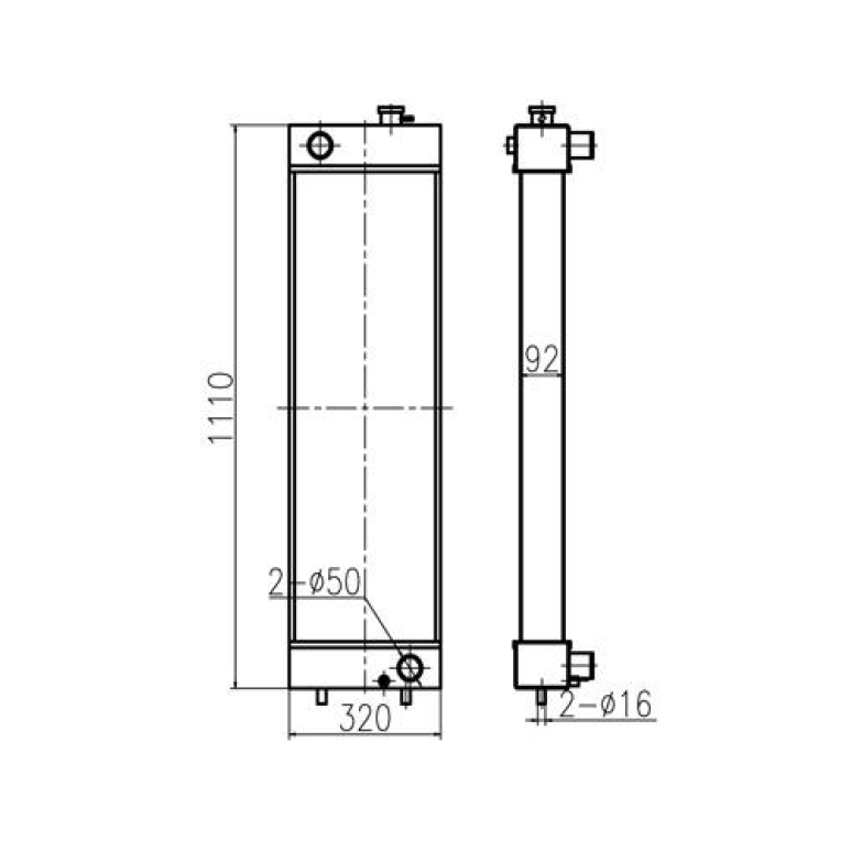 Kompatibel mit Caterpillar Bagger CAT 315D L 319D 319D L 319D LN Motor C4.2 Water Tank Radiator Core ASS'Y 326-3867 281-3524 3263867 2813524 315D L,319D,319D L,319D LN
