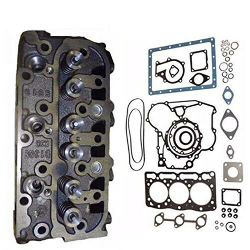 Direkter Ersatz für Kubota D1402 Engine - Kompletter Zylinderkopf mit Ventilen + Volldichtungsbausatz 15521-03044 1552103044 15521-03040 15521103040 L2202DT, L2402, L2402DT