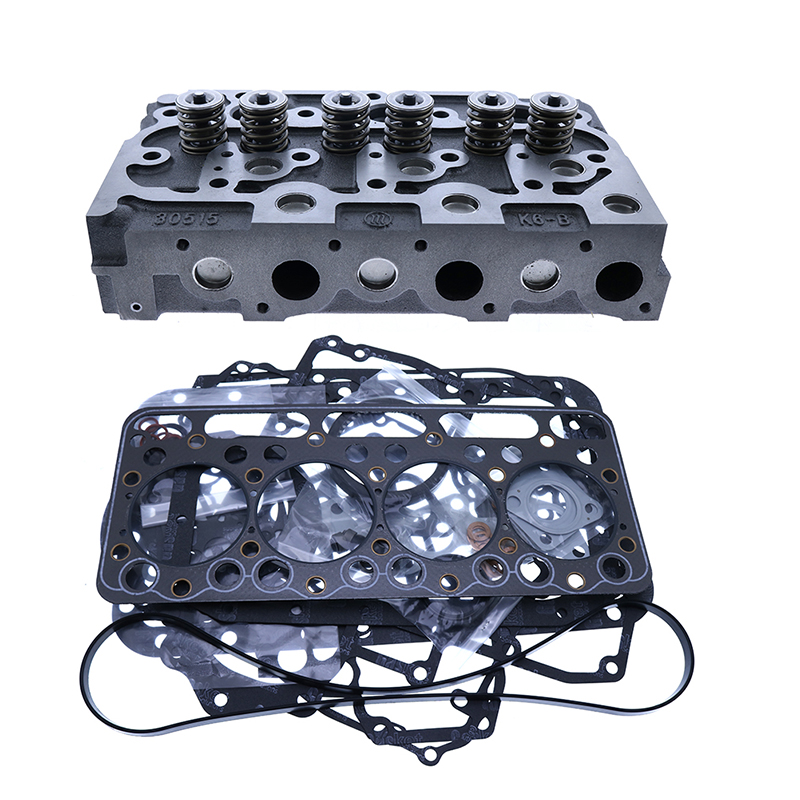 Geeignet für Kubota D1402 Engine - Kompletter Zylinderkopf mit Ventilen + Volldichtungsbausatz 15521-03044 1552103044 15521-03040 15521103040 L2202DT, L2402, L2402DT
