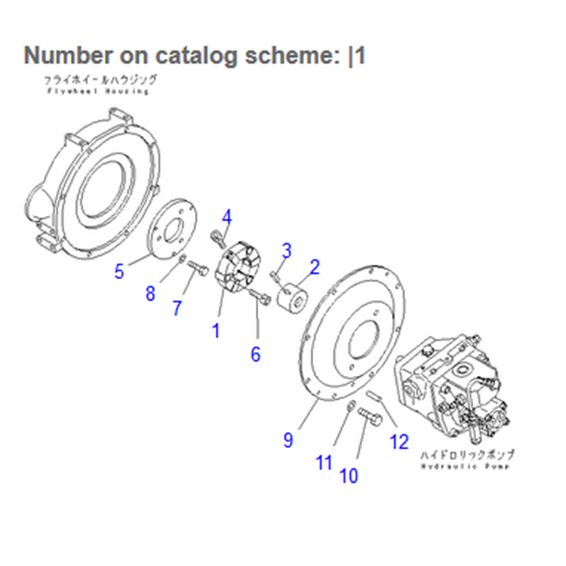 Speziell für Komatsu Bagger PC28UU-3 PC27R-8 - Coupling Ass'y 20P-01-81200 20P0181200 PC28UU-3,PC27R-8