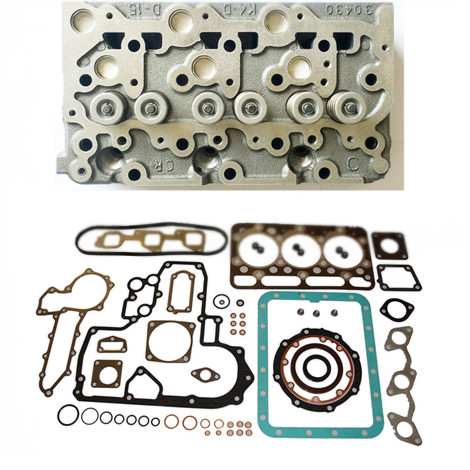 Geeignet für Ventilfedern + Volldichtung für Kubota - D1703 Vollst?ndiger Dieselzylinderkopf 1G711-03040 1A033-03043 16444-99352 07916-29595