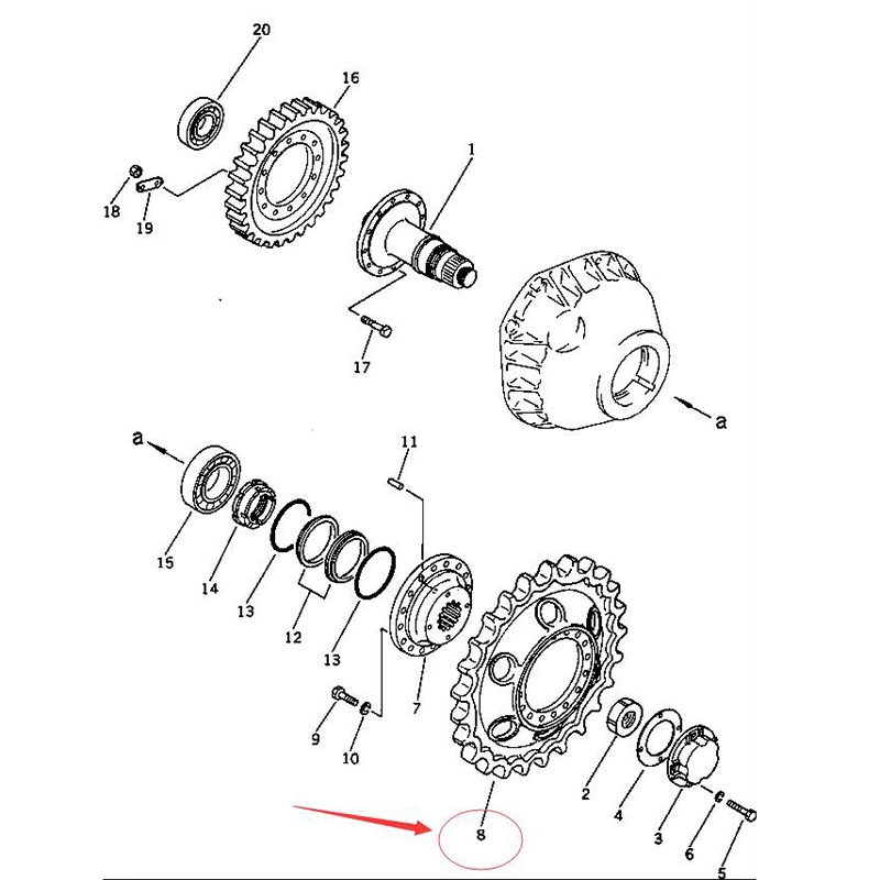 Funktioniert gut mit Komatsu D30AM-17 D37PG-5A D37P-5A D37E-5 D31PL-20 D31P-20T D31P-20 D31A-17 D31S-20 D31S-17 - Antriebsrad 113-27-31320 1132731320 D30AM-17, D37P-5A, D37P-5A , D37P-5A, A1649-UP, D37E-5, D37A-5, D31PLL-20, D31PL-18, D31PL-20, D31PL-18,