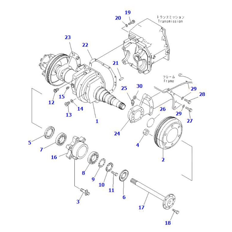 Hergestellt für Komatsu Gabelstapler FD30H-12 FD30-14 FD28/30-12 FD30H-14 FD28/30-14 BX20 FG20H-25H-14 - Trommelbremse 3EB-21-25310 3EB215310 FD30H-12, FD30-14-EC, FD30-14, FD28/30-12, FD20J/25-12, FD20J/25J-12, FD20J/25J-14, FD20H/25H-12, FD20H-25H-14, F