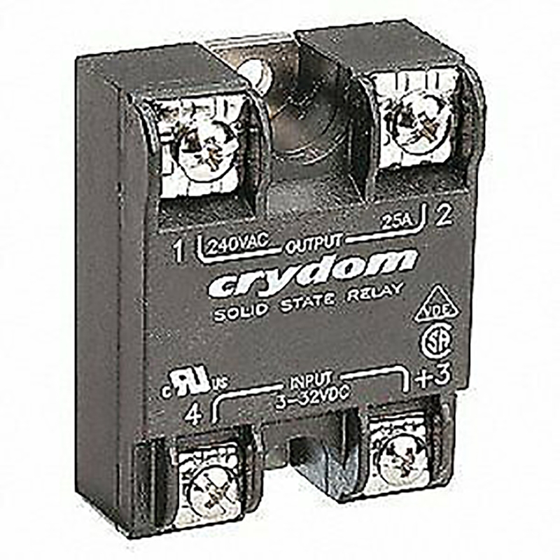 kompatibel mit Dual Solid State Relay SSR 17-32VDC Input 280VAC 25A Crydom D2425DE ersetzen