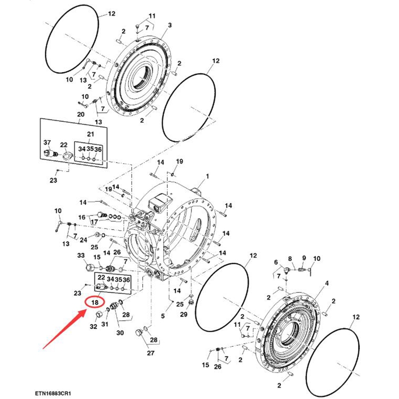Direkter Ersatz für John Deere 9510R 9560R Traktor - Elec-Hyd Proportional Valve RE312726 9510R, 9560R
