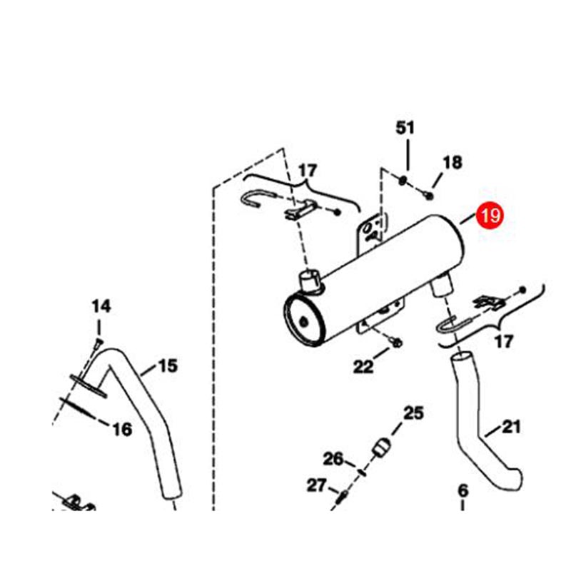 Bobcat Bagger 337 341 - Auspuffschalld?mpfer 6689582 337, 341