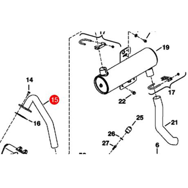 Funktioniert gut mit Bobcat Bagger 337 341 - Auspuffrohr 6684406 337, 341