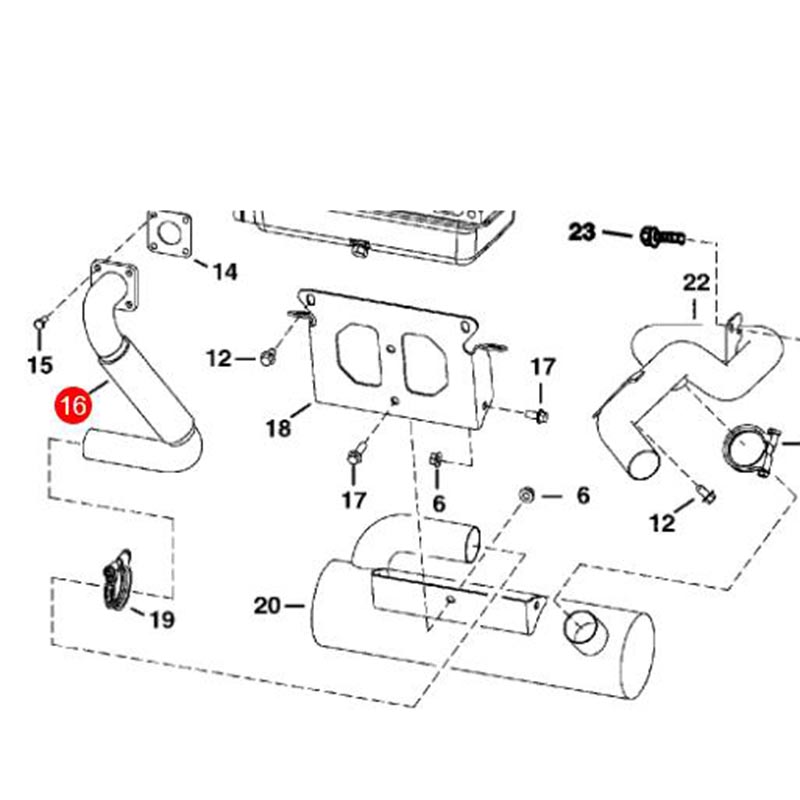 Auf Bobcat Toolcat abgestimmt 5600 - Auspuffrohr 6684573