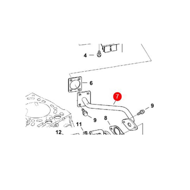 Bobcat Loader A300 S770 T750 - Auspuffrohrrohr 6698553 T2250, V417, A300, A770, S220, S250, S300, S750, S870, S850, T250, T300, T750, T770