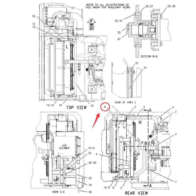 Hergestellt für Caterpillar CAT Bagger 345B Motor 3176C - Ventilator Hydraulikmotor 143-8080 CA1438080 345B, 345B L, 345B LC, 345BL