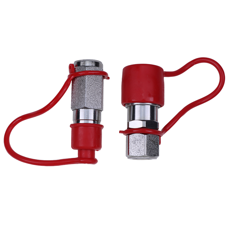 Kompatibel mit Staubkappen 3/8" NPT x 1/2" K?rper - Flache Gesicht Hydraulische Kupplungen/Quick Connect Kupplungen Set