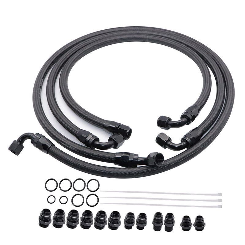 Funktioniert gut mit Duramax Motor LB7 LLY 6.6L Chevrolet GMC 2001-2005 - Fleece Transmission Cooler Lines Kit 21101404 FPE-TL-LB7-LLY FPETLLB7LLY Silverado 2500 HD,Silverado 3500,Sierra 2500 HD,Sierra 3500