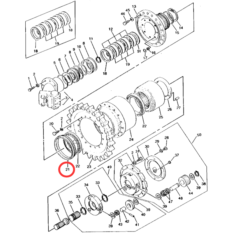 Passt auf John Deere Bagger 490 690D 790D 693D 690DR 793D - Floating Seal TH100463 490,690D,790D,693D,6990DR,793D