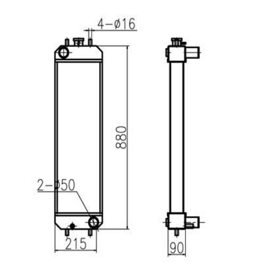 Kompatibel mit Geh?usebagger CX75 Water Tank Radiator ASS'Y