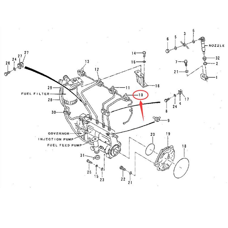 Kompatibel mit Caterpillar CAT 311B 311 312B 3064 Pipe 5I7873 Original CA5I7873 5I-7873 311B, 311, 312B, 312B L
