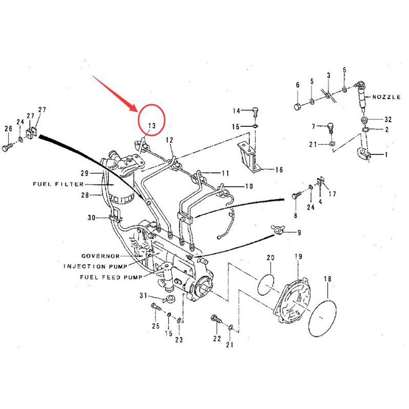 Kompatibel mit Caterpillar CAT Bagger 311 311B 312 312B Motor 3064 Rohr 5I-7876 Original 5I7876 CA 5I7876 311, 311B, 312, 312B