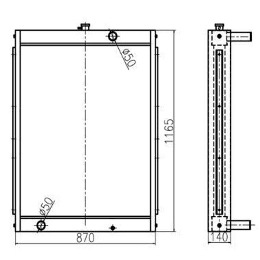 Kompatibel mit Daewoo Bagger DH258-5 Wassertank Radiator Core ASS'Y