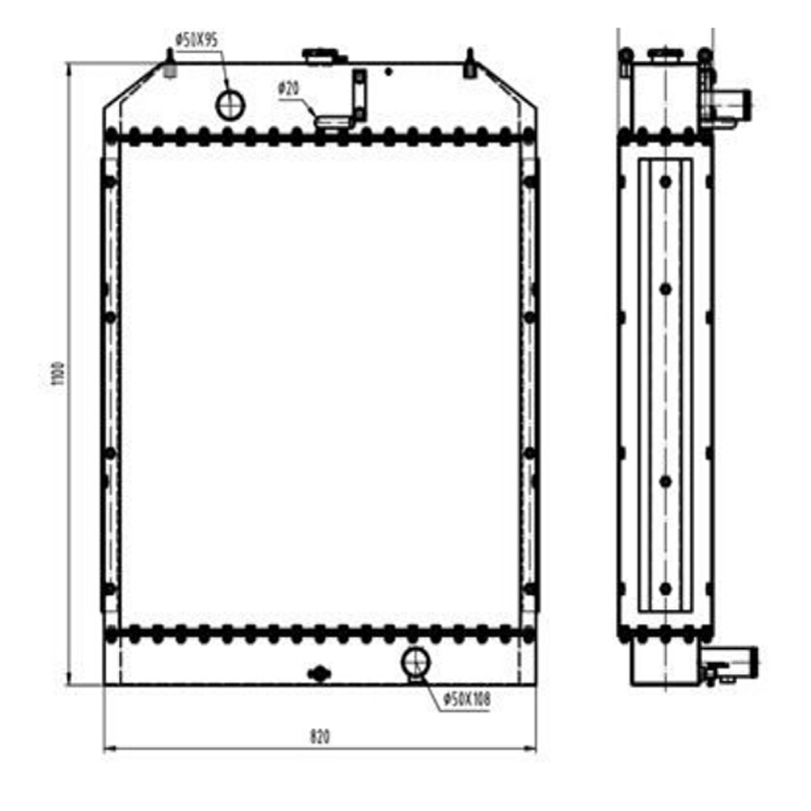 Kompatibel mit Doosan Bagger DH220-3 Wassertank Radiator ASS'Y