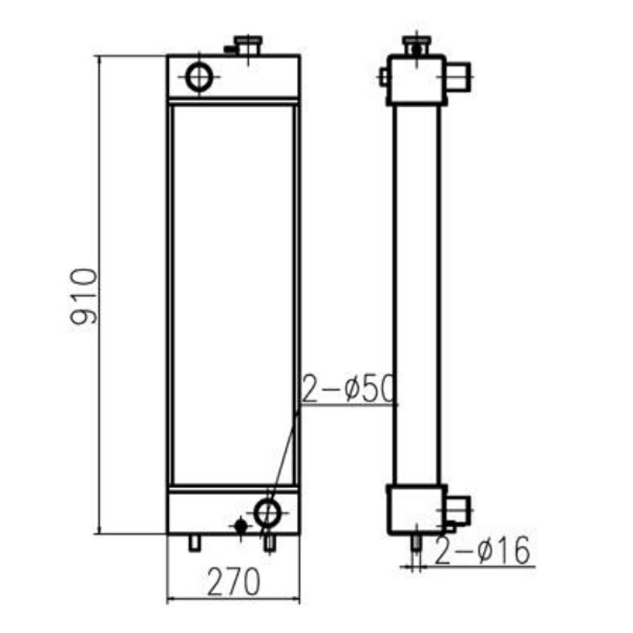 Kompatibel mit Doosan Bagger DX140 Wassertank Radiator ASS'Y