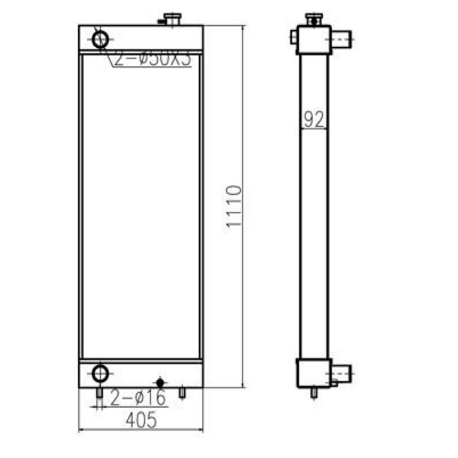 Kompatibel mit Doosan Bagger DX260LC Wassertank Radiator ASS'Y