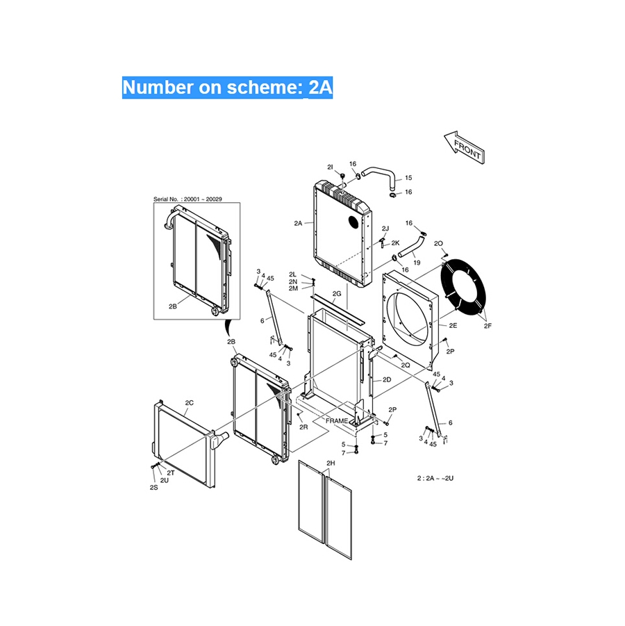 Kompatibel mit Doosan Bagger SOLAR 300LC-7A SOLAR 300LC-V SOLAR 300LL Water Tank Radiator Core ASS'Y 13F11000 SOLAR 300LC-7A,SOLAR 300LC-V,SOLAR 300LL