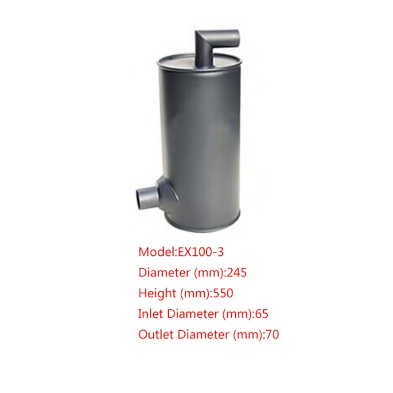 Kompatibel mit Hitachi Bagger EX100-3 EX100M-3 Muffler 4255657 EX100-3,EX100M-3