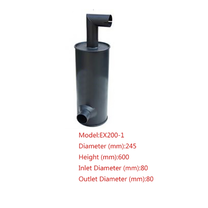 Kompatibel mit Hitachi Bagger EX200 EX200K RX2000 Isuzu Motor 6DB1 Muffler Silencer 4191361 6BD1 EX200,EX200K,RX2000