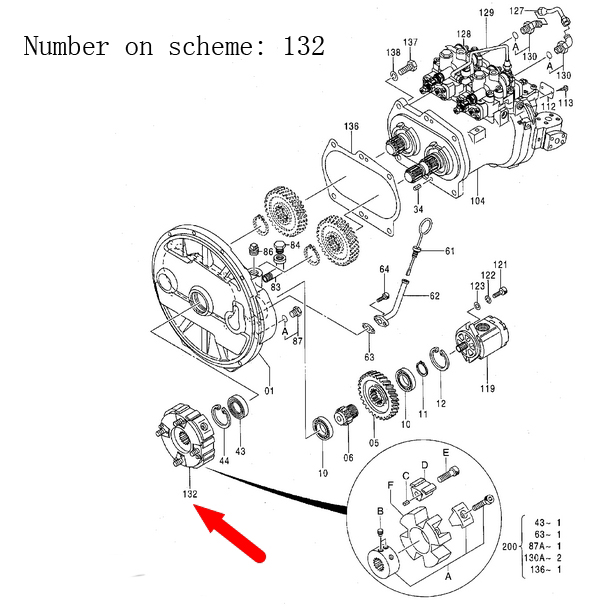 Kompatibel mit Hitachi Bagger ZX160LC-3 ZX180LC-3 ZX180LC-3-HCME Pumpenkopplung Assy 4669098 ZX160LC-3,ZX160LC-3-AMS,ZX160LC-3-HCME,ZX180LC-3,ZX180LC-3-AMS,ZX180LC-3-HCME