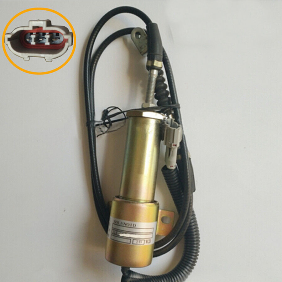 Kompatibel mit Hyundai Bagger R210-5 R210-7 Stopp Solenoid 60V1-60100-12 11E1-60100-12 12V R130-5,11E1,R210-5,R210-7,DH220-5,R215-7